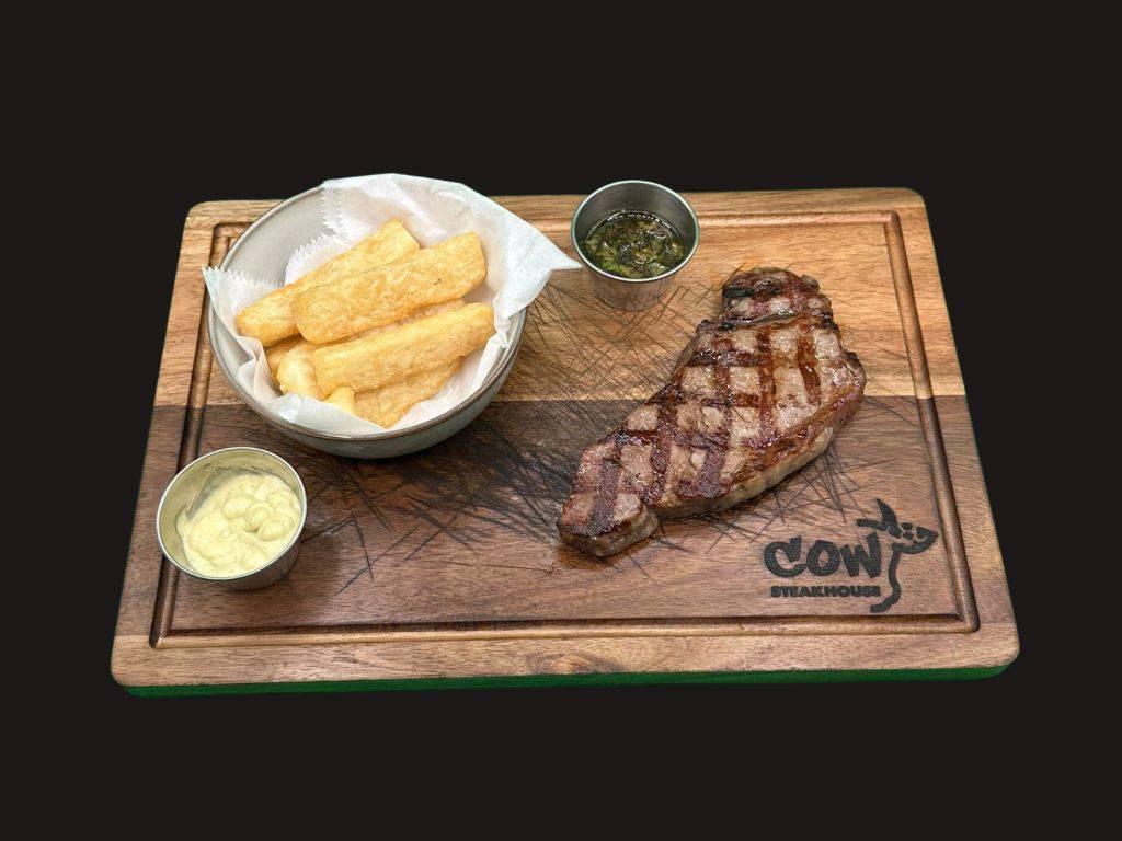 New York steak at Cow Steakhouse