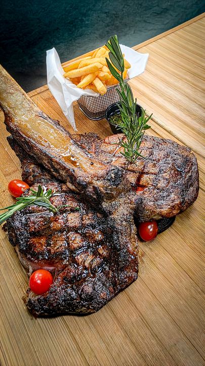 Tomahawk steak at Cow Steakhouse